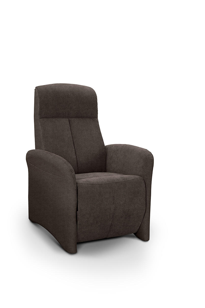 FOTELJA 75/108/87-163 cm , sivo-braon  - sivo-braon, Osnovno, tekstil (75/108/87-163cm) - Welnova