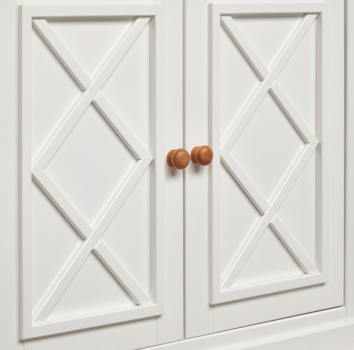 VITRINE  in massiv Kiefer Naturfarben, Weiß  - Weiß/Naturfarben, ROMANTIK / LANDHAUS, Glas/Holz (100/207/44cm) - MID.YOU