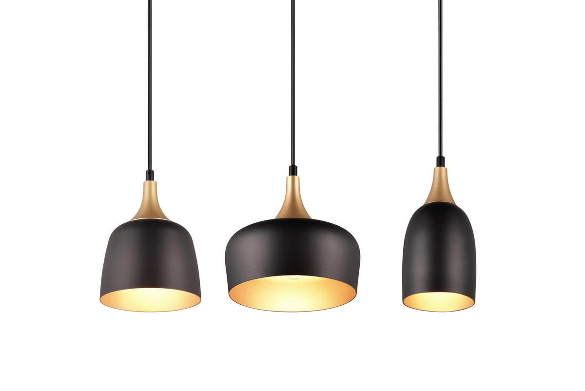 PENDELLEUCHTE 63/20/150 cm    - Schwarz, Design, Metall (63/20/150cm) - Trio Leuchten