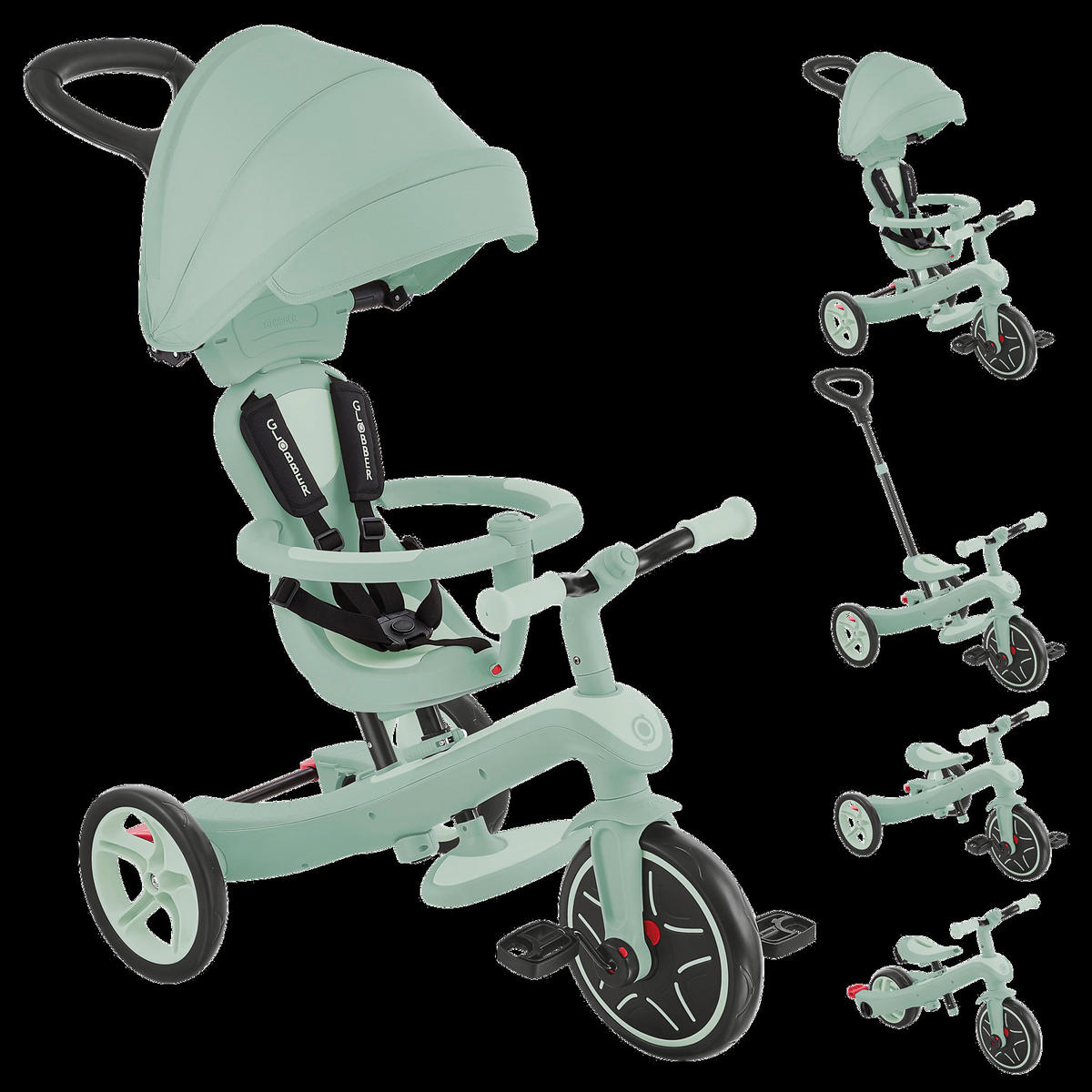 DREIRAD EXPLORER TRIKE 4in1 ECO  - Salbeigrün, Basics, Kunststoff (95/47/97,5cm) - GLOBBER