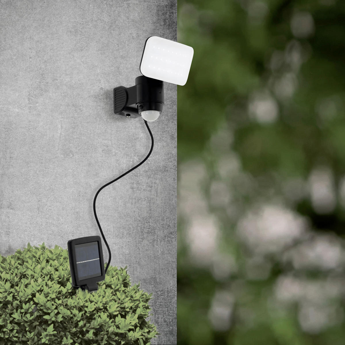 AUßENLEUCHTE Casabas 15,5/3,5/11,5 cm  - Schwarz/Weiß, Basics, Kunststoff (15,5/3,5/11,5cm) - Eglo