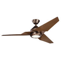 Ventilator mit Beleuchtung Jade 152/35 cm  - Walnussfarben/Bronzefarben, KONVENTIONELL, Kunststoff/Metall (152/35cm) - Elstead Lighting
