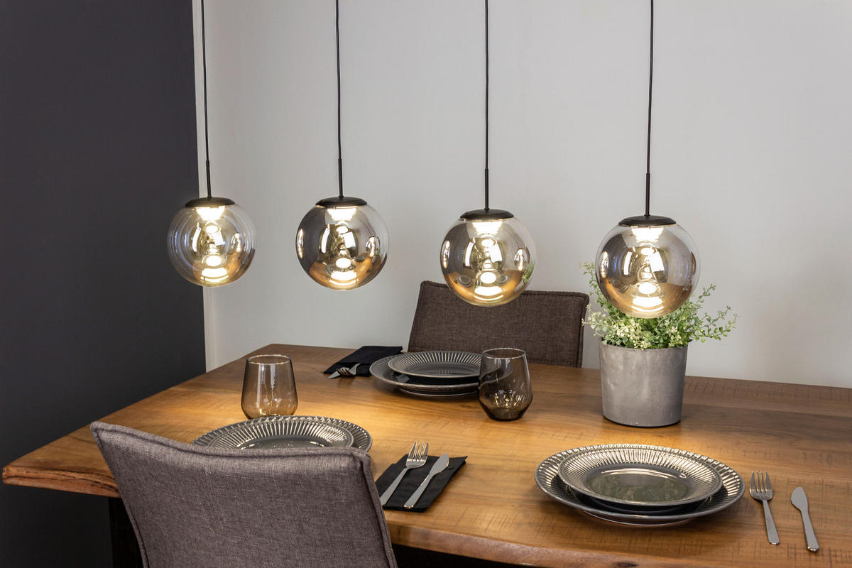 LED-PENDELLEUCHTE 80/15/150 cm  - Silberfarben, Basics, Glas (80/15/150cm)