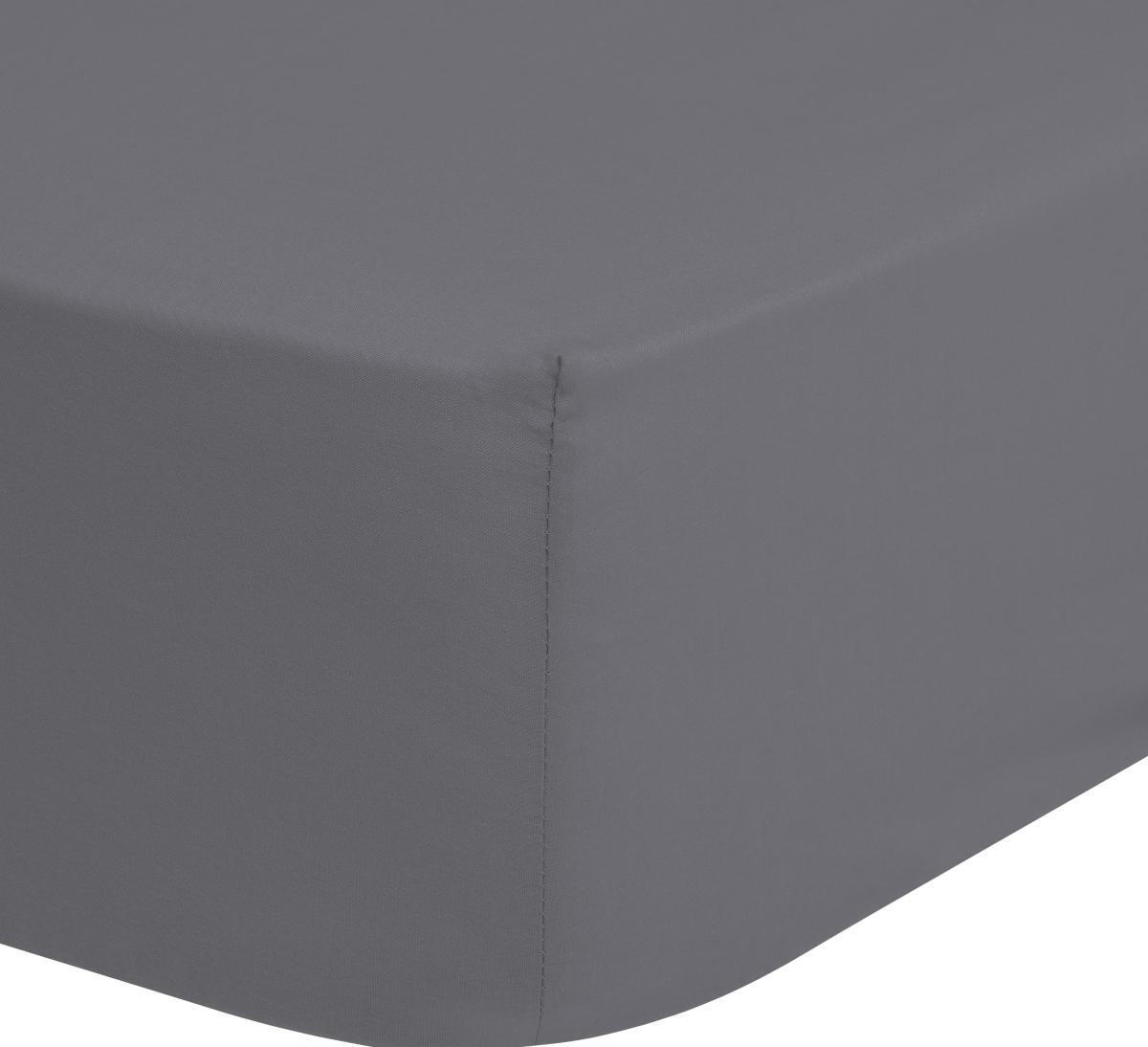 SPANNBETTTUCH Hip Satin  - Grau, Basics, Textil (180/220cm) - MID.YOU
