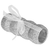 SADA KROUŽKŮ NA UBROUSKY - barvy stříbra, Konvenční, plast (5,5cm)
