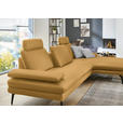 ECKSOFA in Echtleder Gelb  310/180 cm  - Gelb/Schwarz, Design, Leder/Metall (310/180cm) - Dieter Knoll