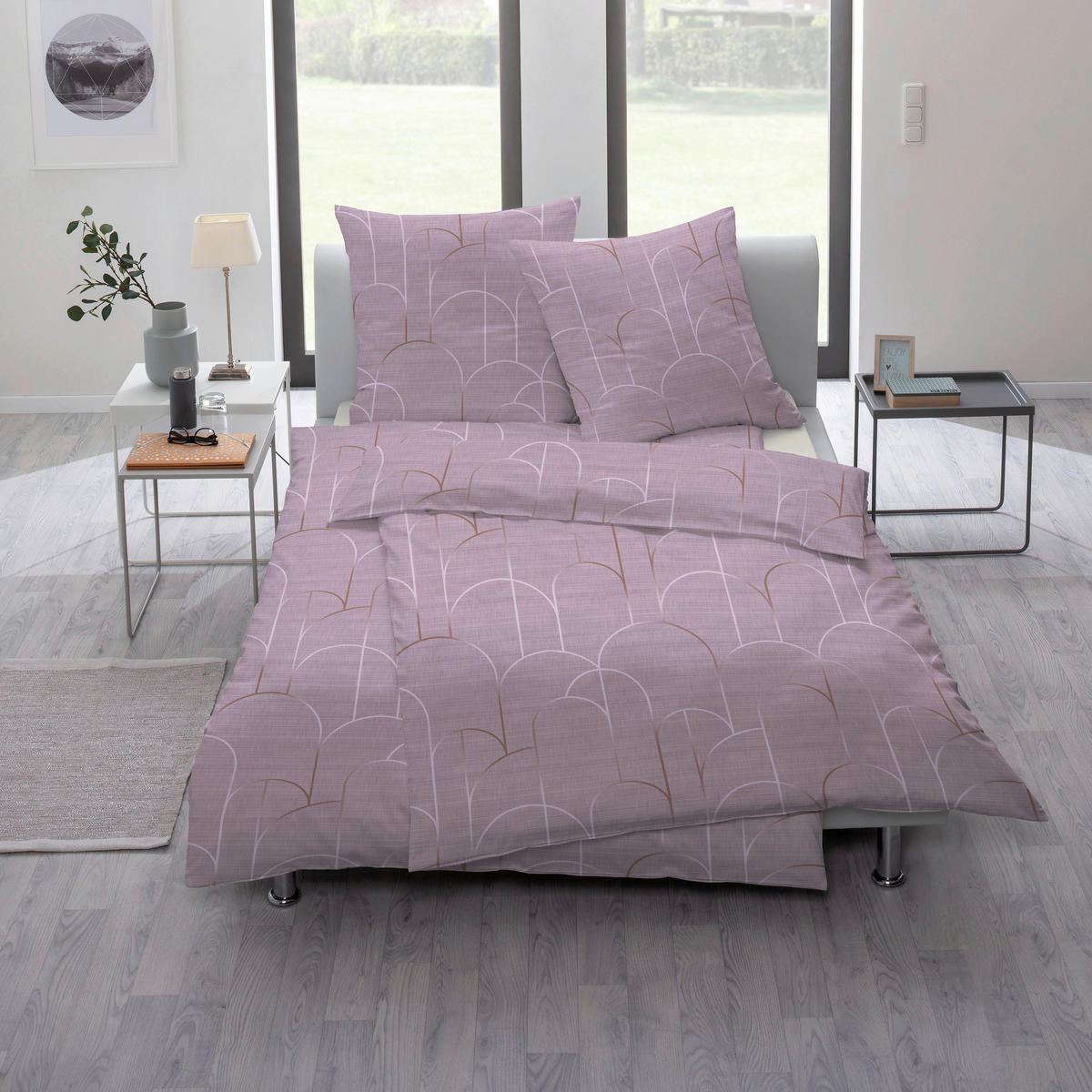 BETTWÄSCHE ATELIER Makosatin 135/200 cm  - Mauve, Design, Textil (135/200cm) - Estella