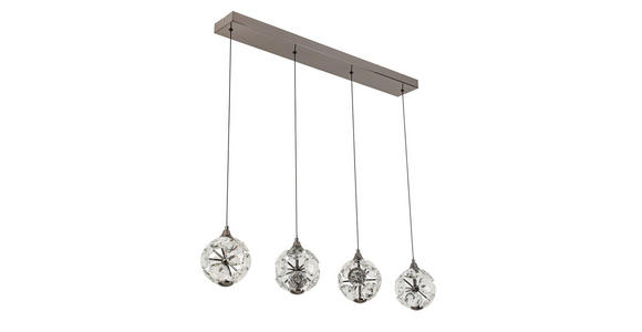 LED-HÄNGELEUCHTE 93/15/150 cm  - Chromfarben, Trend, Glas/Metall (93/15/150cm) - Ambiente