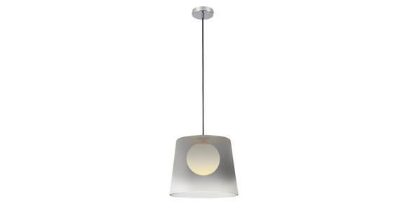 LED-HÄNGELEUCHTE 27/22-120 cm - Chromfarben/Schwarz, LIFESTYLE, Glas/Metall (27/22-120cm) - Dieter Knoll