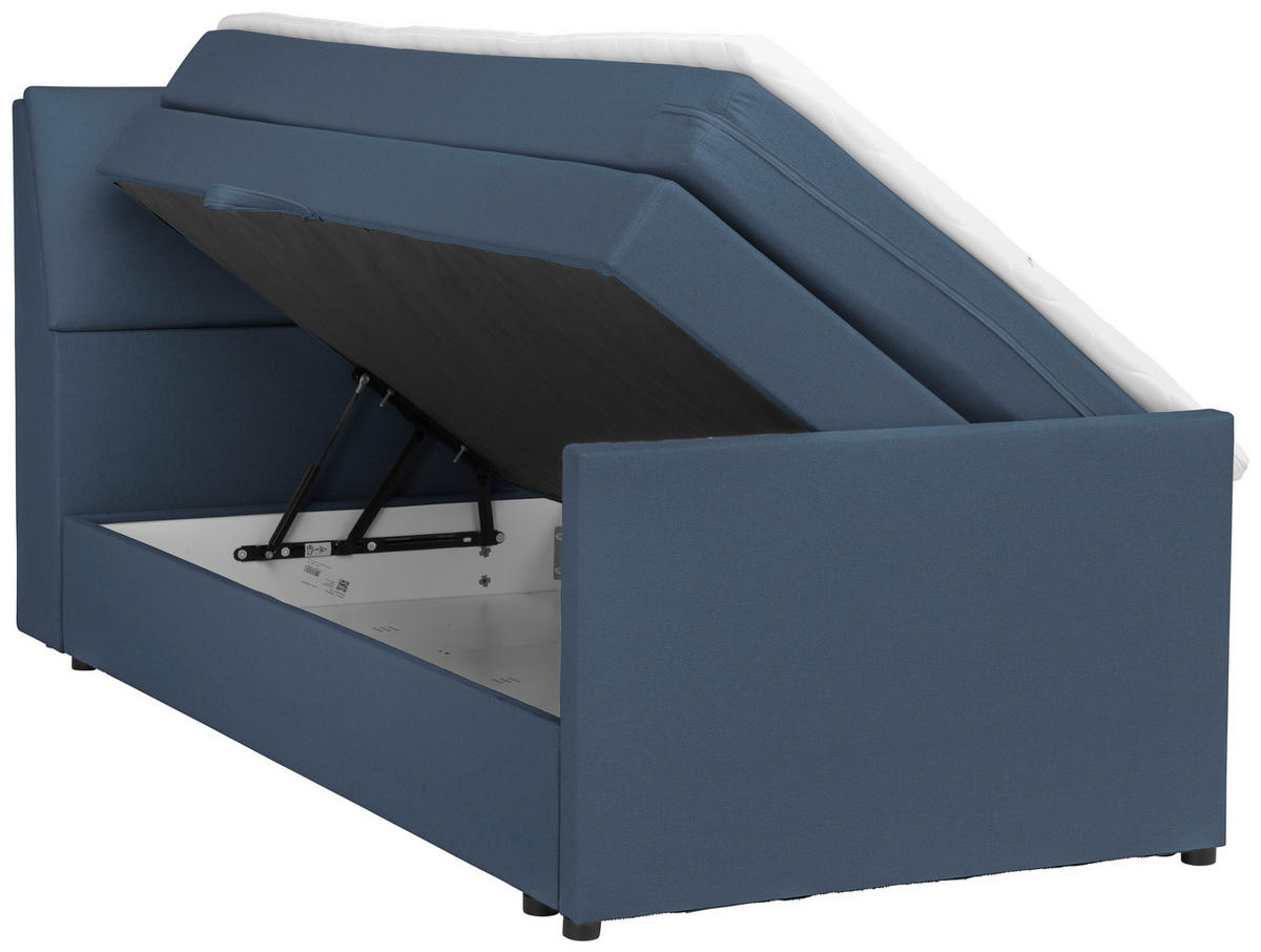 BOXSPRINGBETT 100/200 cm  in Blaugrau  - Blaugrau, Modern, Holz/Textil (100/200cm) - MID.YOU