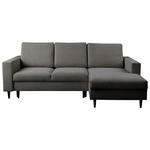 ECKSOFA in Struktur Dunkelbraun  - Dunkelbraun/Schwarz, MODERN, Holz/Kunststoff (230/145cm) - Carryhome