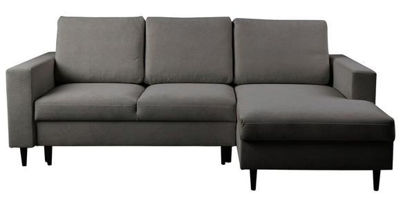 ECKSOFA  in Struktur Dunkelbraun  - Dunkelbraun/Schwarz, MODERN, Holz/Kunststoff (230/145cm) - Carryhome