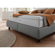BOXSPRINGBETT 180/200 cm  in Grau, Hellgrau  - Hellgrau/Schwarz, Design, Textil/Metall (180/200cm) - Johann Jakob