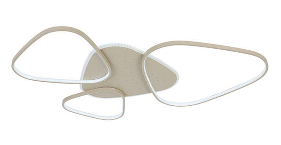 LED-DECKENLEUCHTE Alvia 102,5/72,5/5 cm  - Sandfarben, Design, Kunststoff/Metall (102,5/72,5/5cm) - Novel