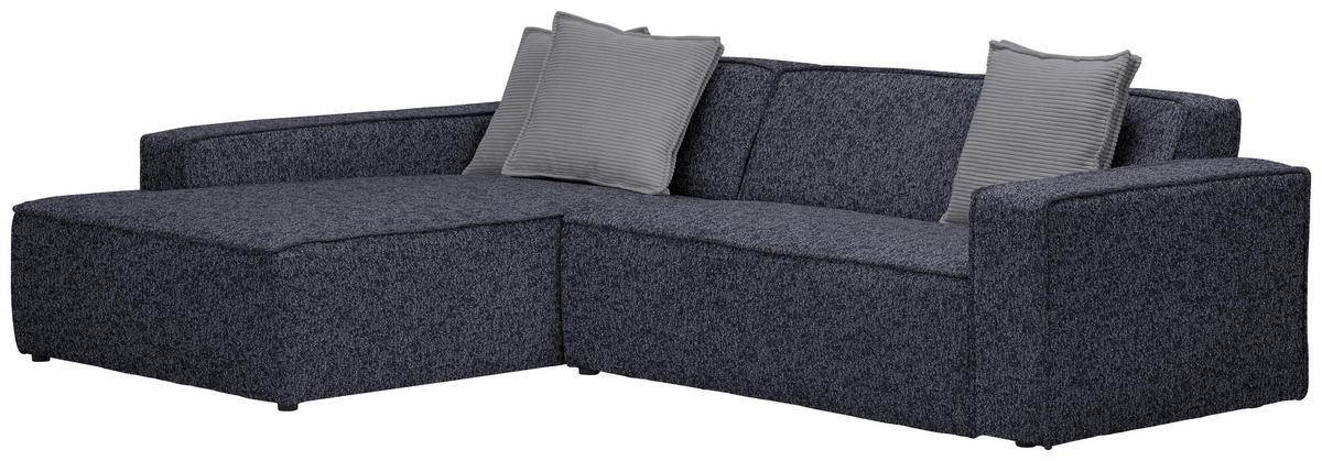 ECKSOFA in Chenille Anthrazit  - Dunkelgrau/Anthrazit, Konventionell, Kunststoff/Textil (188/280cm) - Carryhome