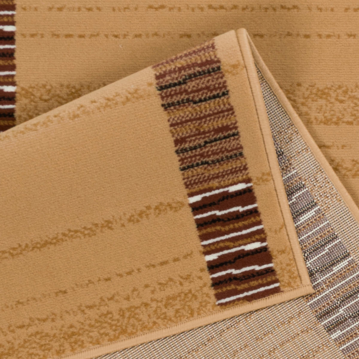 FLACHWEBETEPPICH 60/100 cm Shiraz Weiß, Sandfarben, Mokka  - Sandfarben/Weiß, KONVENTIONELL, Textil (60/100cm)
