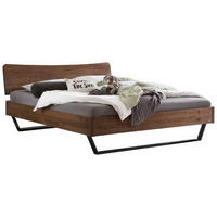 BETT 140/200 cm  in Anthrazit, Nussbaumfarben   - Anthrazit/Nussbaumfarben, Modern, Holz/Metall (140/200cm) - Hasena