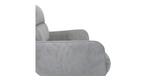 BARHOCKER Cord Hellgrau Stoffauswahl, Sitzfläche 360° drehbar  - Hellgrau/Schwarz, Design, Textil/Metall (54/98-120/58cm) - Novel