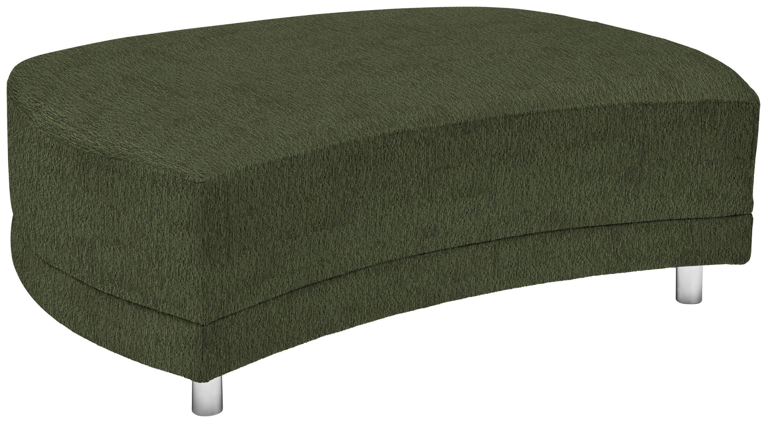 HOCKER in Textil Olivgrün  - Silberfarben/Olivgrün, Design, Kunststoff/Textil (142/46/100cm) - Carryhome
