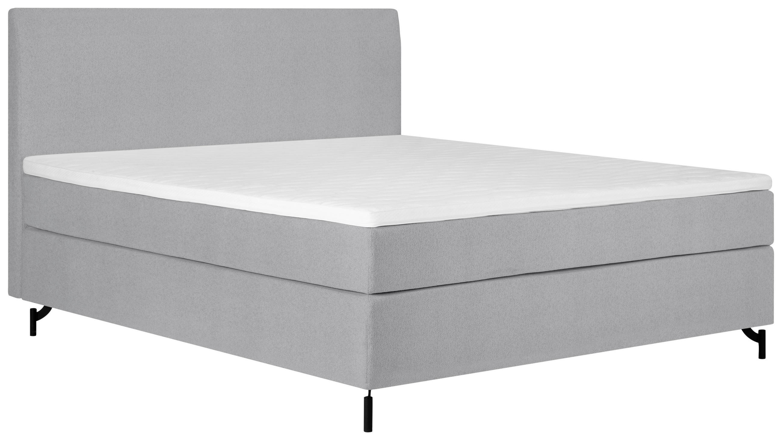 BOXSPRINGBETT 160/200 cm  in Grau  - Schwarz/Grau, Modern, Textil (160/200cm) - MID.YOU