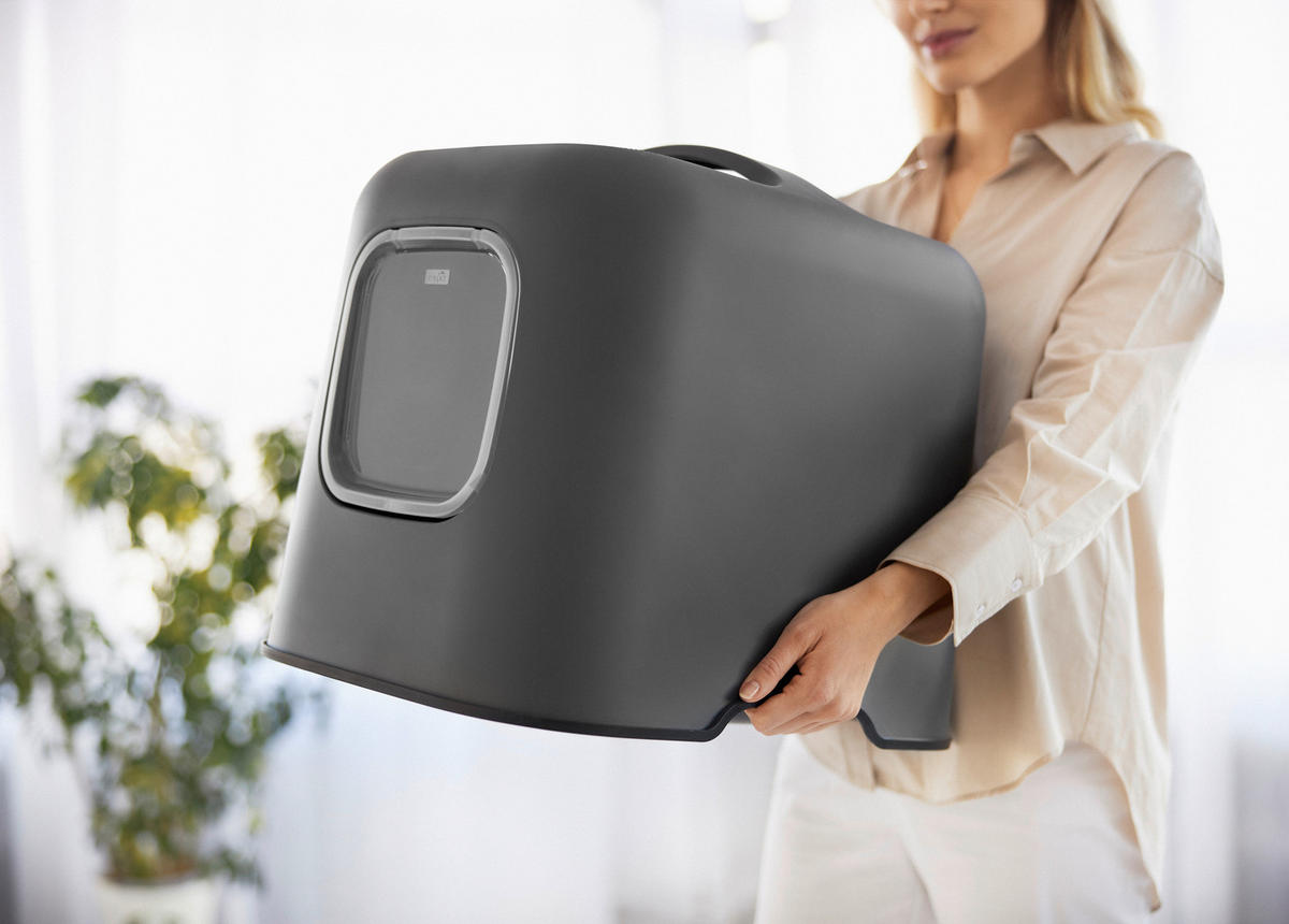 KATZENTOILETTE - Anthrazit, Basics, Kunststoff (51/39,5/44,3cm) - Rotho