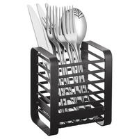 KORPA ZA PRIBOR ZA JELO - crna, Osnovno, metal (11,5/13,5/9cm) - Homeware Profession.