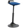 BÜROHOCKER   Blau, Schwarz  - Blau/Schwarz, Basics, Textil/Metall (38/60-93/38cm) - Aeris