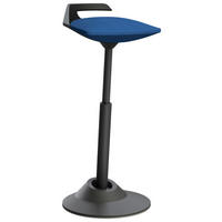 BÜROHOCKER   Blau, Schwarz  - Blau/Schwarz, Basics, Textil/Metall (38/60-93/38cm) - Aeris