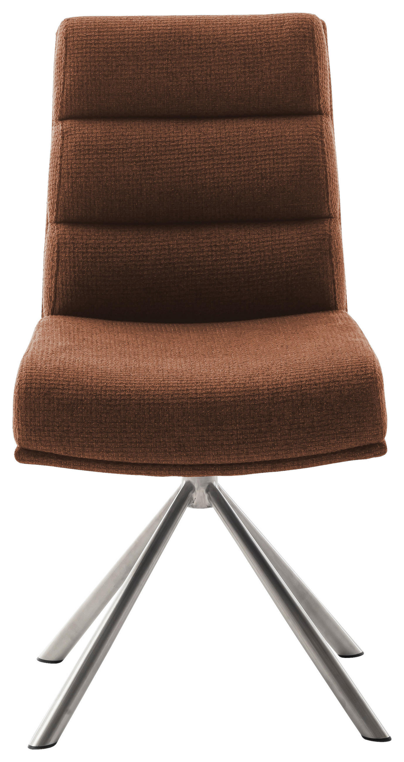 STUHL  in Edelstahl Webstoff Metall, Textil  - Edelstahlfarben/Rostfarben, Design, Textil/Metall (47/90/64cm) - Dieter Knoll