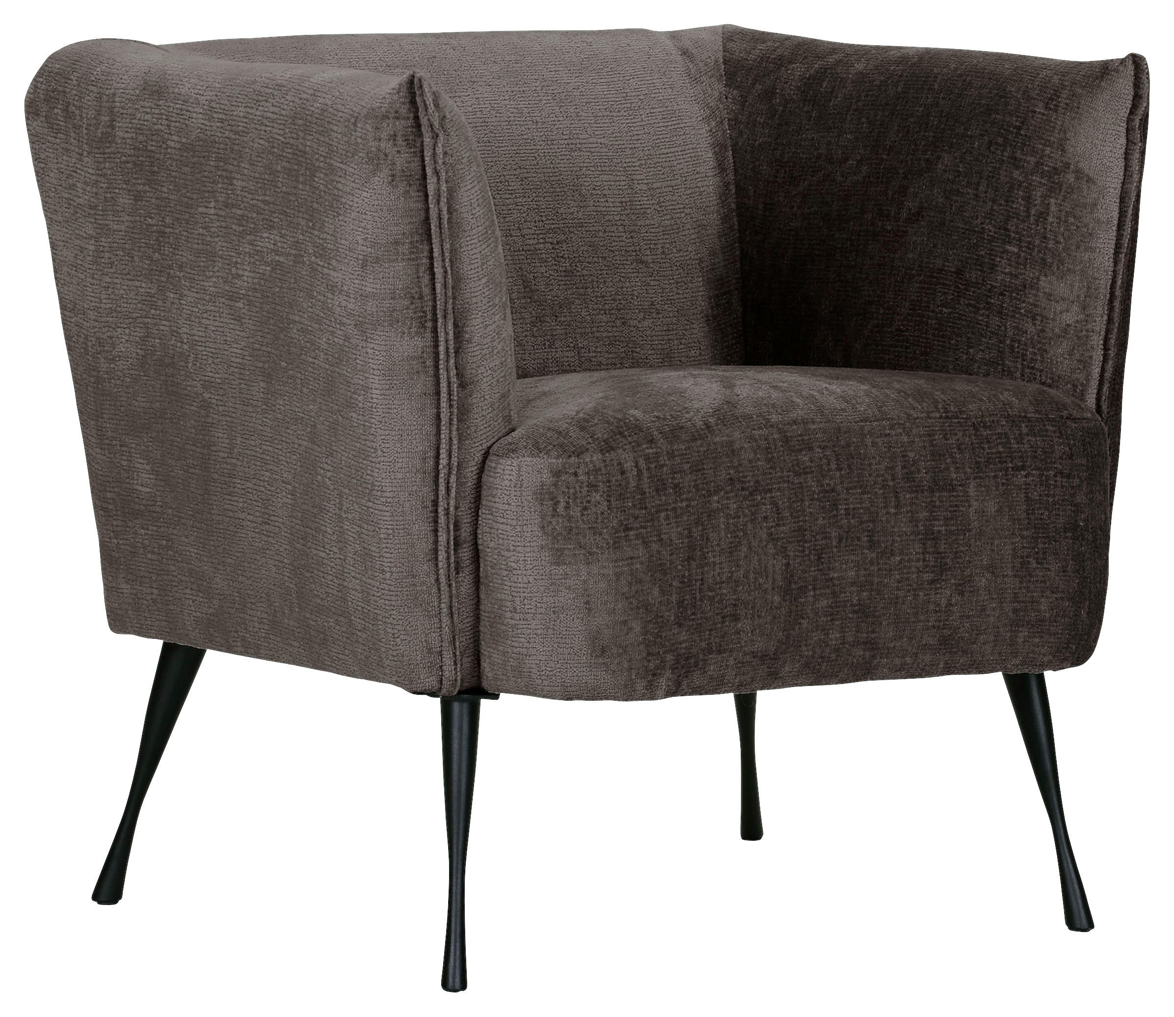 SESSEL Chenille Dunkelgrau    - Dunkelgrau/Schwarz, Design, Textil/Metall (76/73/76cm) - Landscape