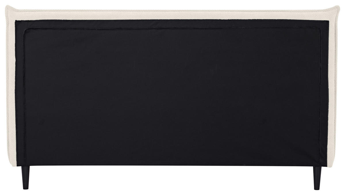 ČALÚNENÁ POSTEĽ, 180/200 cm, krémová - čierna/prírodná farba, Modern, drevo/textil (180/200cm) - Livetastic