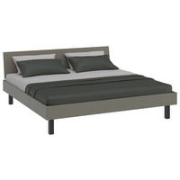 BETT 200/200 cm,  in Grau, Grün  - Schwarz/Grau, Design, Metall (200/200cm) - Xora