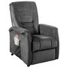 FERNSEHSESSEL Velours Dunkelgrau  - Dunkelgrau/Schwarz, Design, Kunststoff/Textil (77/107/88cm) - Livetastic