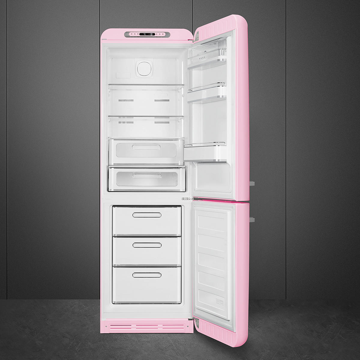 KÜHL-GEFRIER-KOMBINATION 60/196,8/72,8 cm FAB32RPK5  - Pink, Basics, Metall (60/196,8/72,8cm) - SMEG