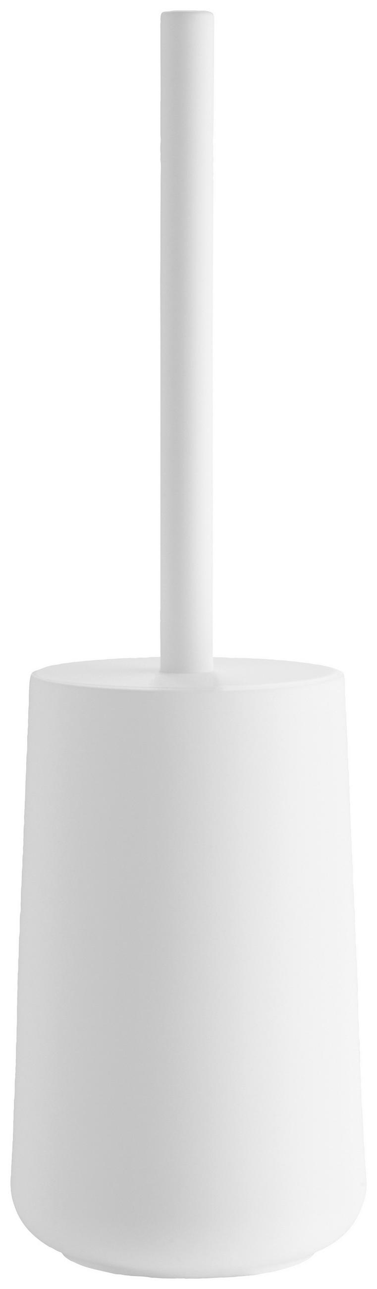 WC SADA - ŠTĚTKA A DRŽÁK - bílá, Basics, plast (12/5,5/9,2cm)