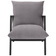 SESSEL Mikrofaser Grau    - Wengefarben/Grau, Design, Holz/Textil (63/76/80cm) - Carryhome