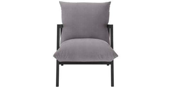 SESSEL Mikrofaser Grau    - Wengefarben/Grau, Design, Holz/Textil (63/76/80cm) - Carryhome