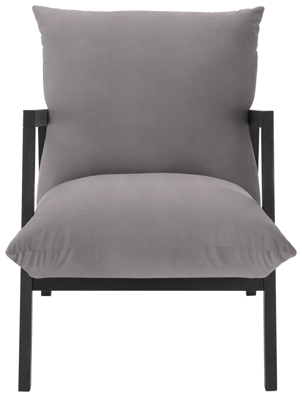 SESSEL in Mikrofaser Grau  - Wengefarben/Grau, Design, Holz/Textil (63/76/80cm) - Carryhome