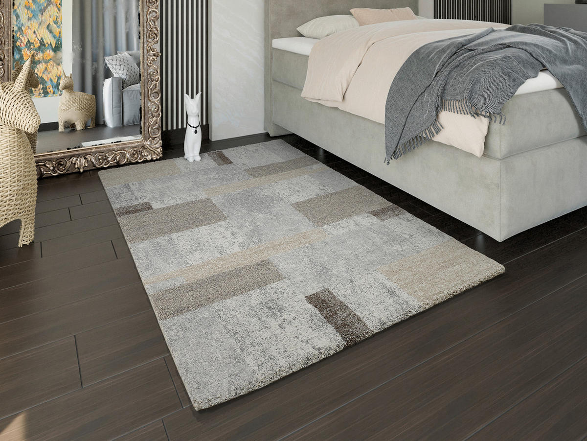 WEBTEPPICH  Wohnzimmer 200/200 cm Grau rechteckig  - Grau, Design, Textil (200/200cm) - Novel