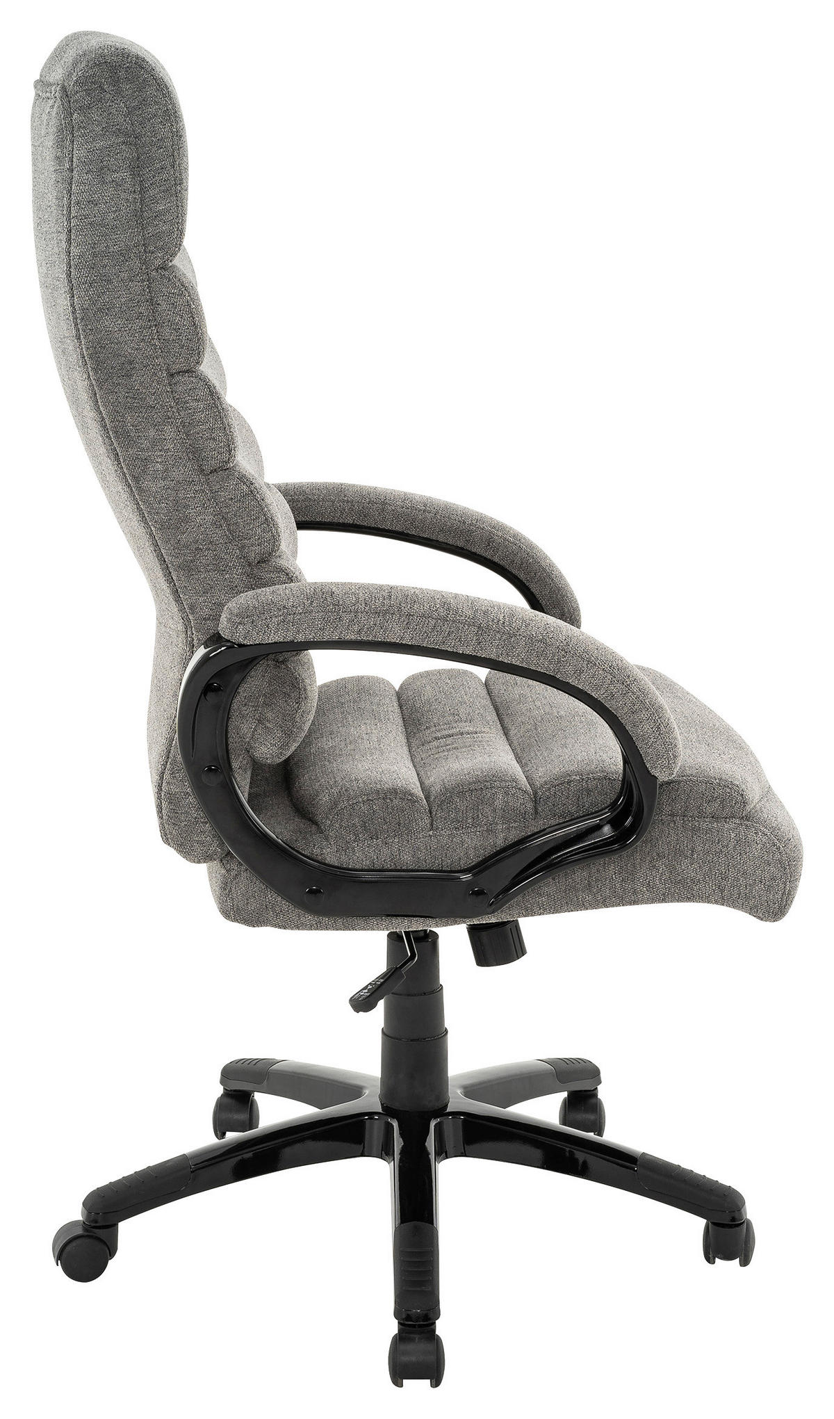 CHEFSESSEL Webstoff Grau, Schwarz  - Schwarz/Grau, MODERN, Kunststoff/Textil (70/115-123/77cm) - MID.YOU