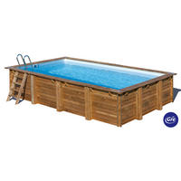 POOL-SET 2024 620/420/133 cm  - Kieferfarben, KONVENTIONELL, Holz (620/420/133cm) - Gre