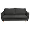 SCHLAFSOFA  in Flachgewebe Anthrazit  - Anthrazit/Buchefarben, Design, Holz/Textil (195/90/102cm) - Livetastic