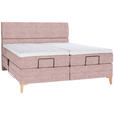 BOXSPRINGBETT 180/200 cm  in Altrosa  - Eichefarben/Altrosa, KONVENTIONELL, Holz/Textil (180/200cm) - Voleo