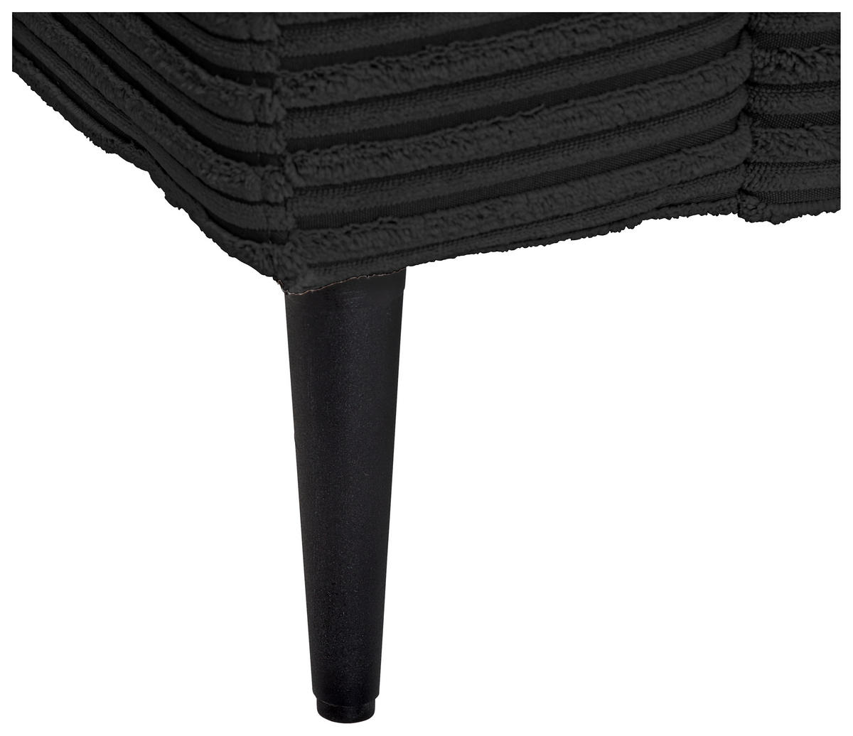 ECKSOFA in Cord Schwarz  276/173 cm  - Schwarz, KONVENTIONELL, Textil/Metall (276/173cm) - Carryhome