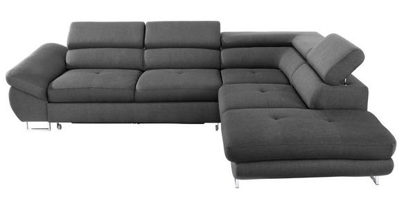 ECKSOFA  in Webstoff Dunkelgrau  280/235 cm  - Dunkelgrau, Design, Textil/Metall (280/235cm) - Hom`in