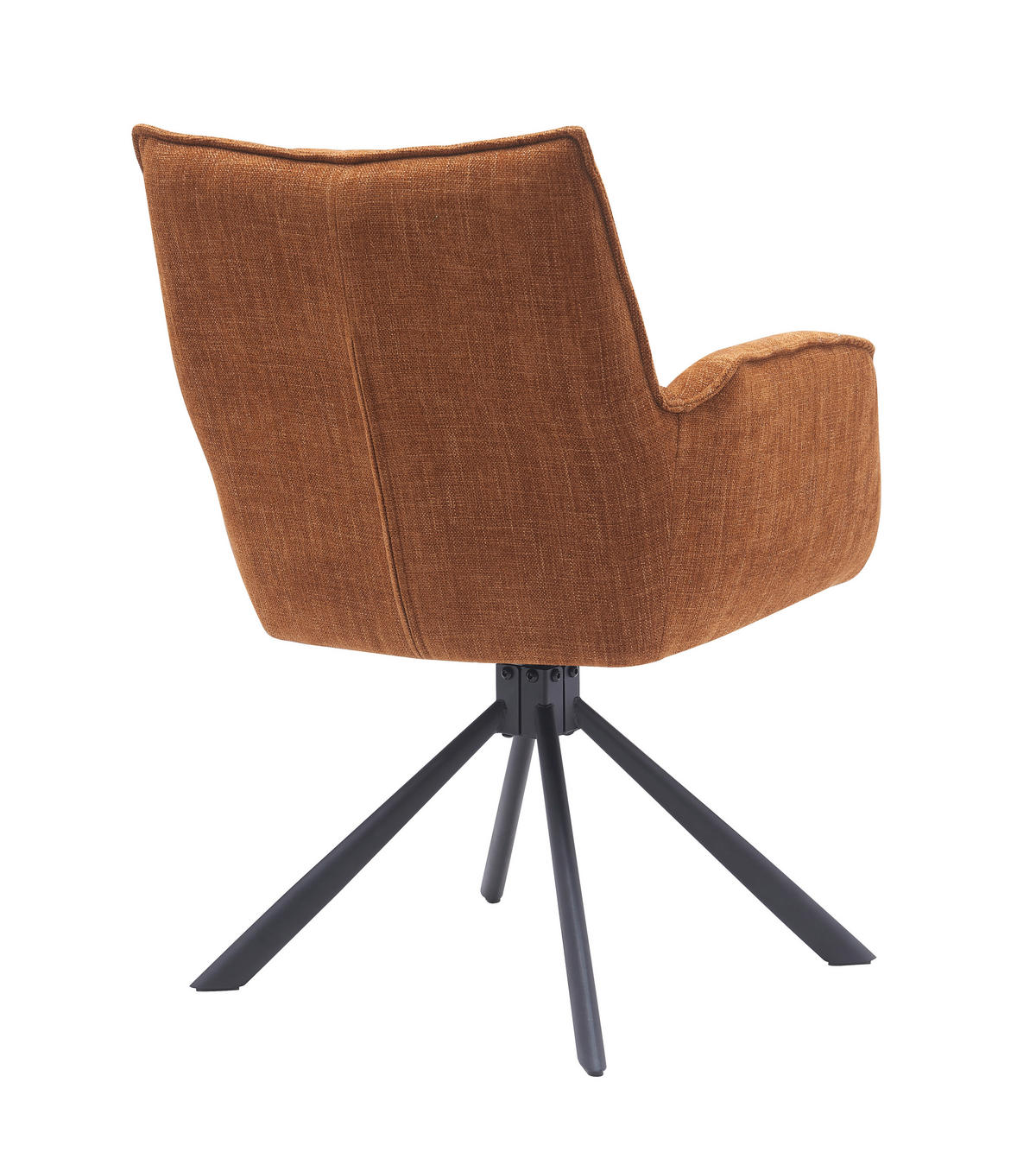 ARMLEHNSTUHL-SET 2 Stück  in Chenille  - Rostfarben/Schwarz, MODERN, Textil/Metall (59/86/65cm) - Livetastic