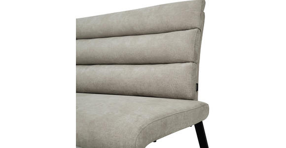 SITZBANK 180/94,5/70 cm Webstoff Taupe  - Taupe/Schwarz, Design, Textil/Metall (180/94,5/70cm) - Novel