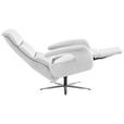 RELAXSESSEL in Leder Weiß  - Edelstahlfarben/Weiß, Design, Leder/Metall (76/119/86cm) - Dieter Knoll