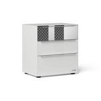 NACHTSCHRANK 58/63/40 cm  - Chromfarben/Schwarz, Design, Glas/Holzwerkstoff (58/63/40cm) - Joop!