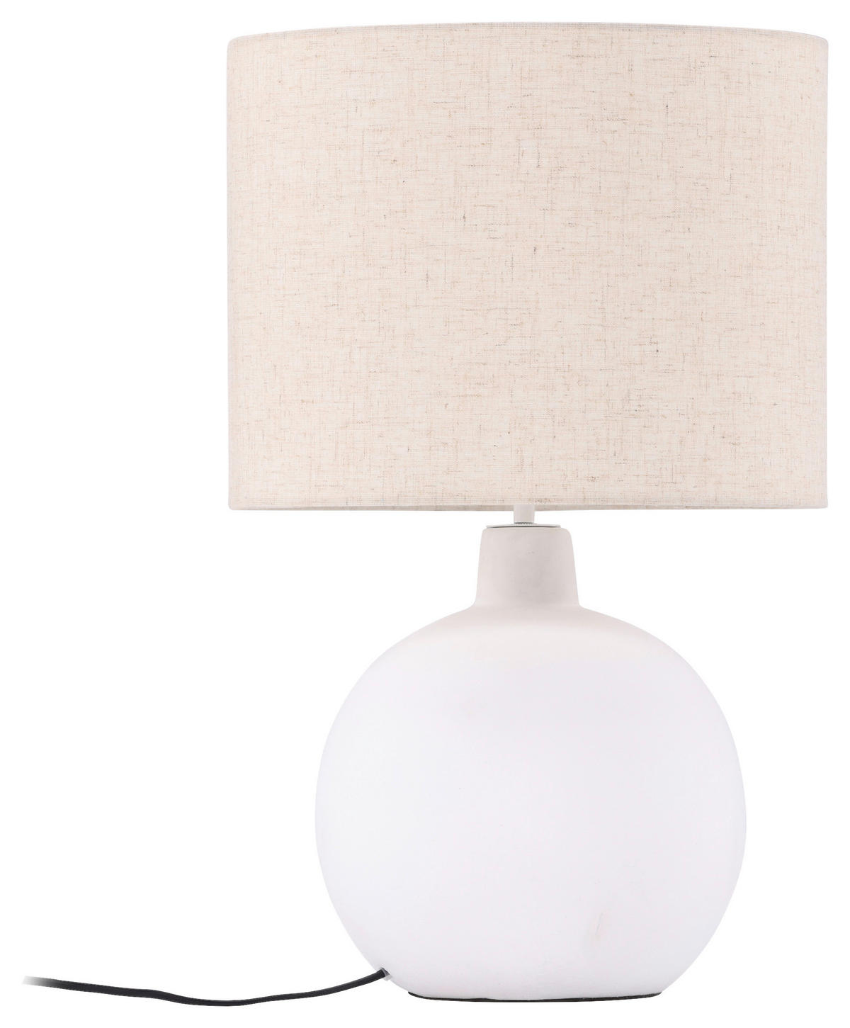 TISCHLEUCHTE 32/51/32 cm   - Beige/Weiß, Basics, Textil/Stein (32/51/32cm) - P & B